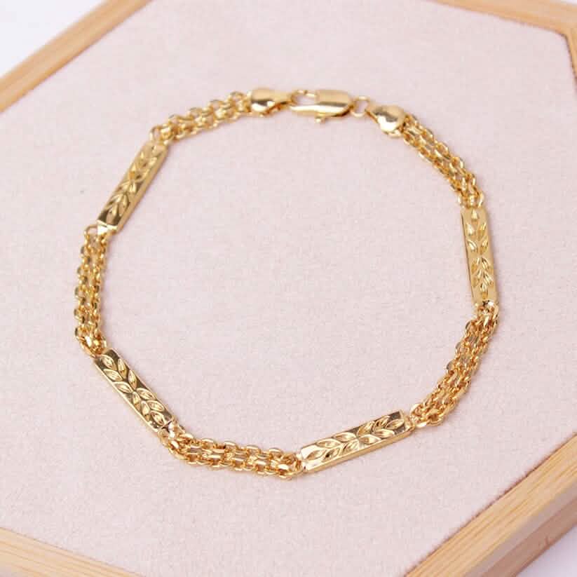 18K-Gold-Filled Bismark/Bar Anklet 1