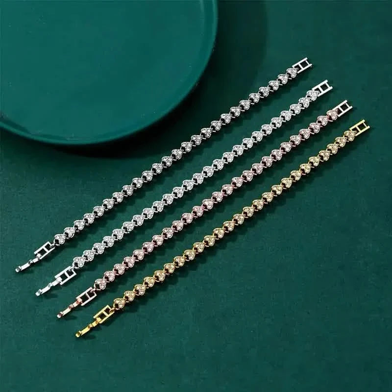 18K Golden Plated Stainless Steel Bracelet with Rhinestone Embellishments 7