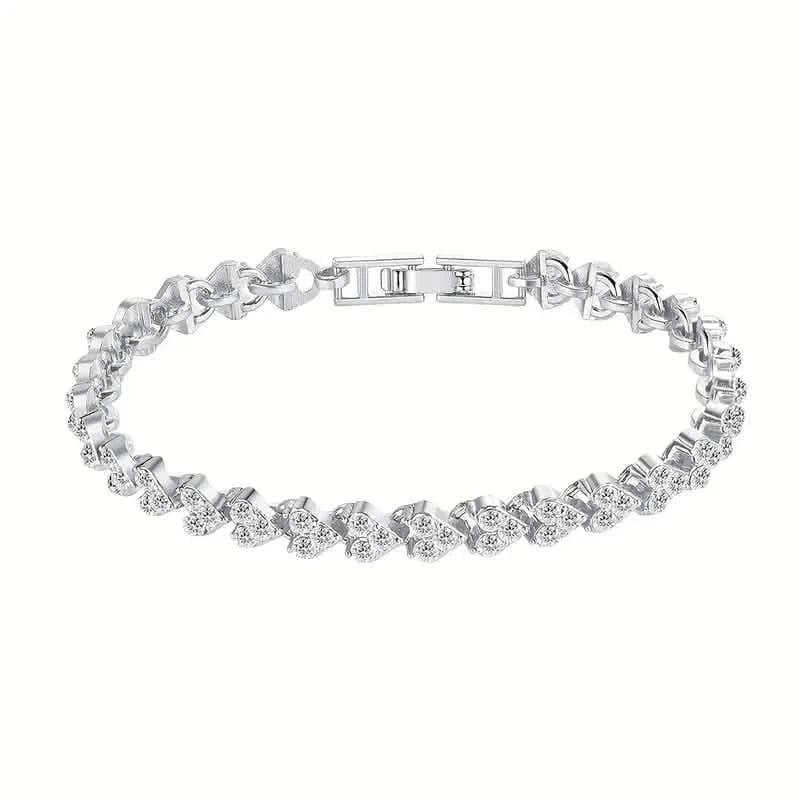 18K Golden Plated Stainless Steel Bracelet with Rhinestone Embellishments 4