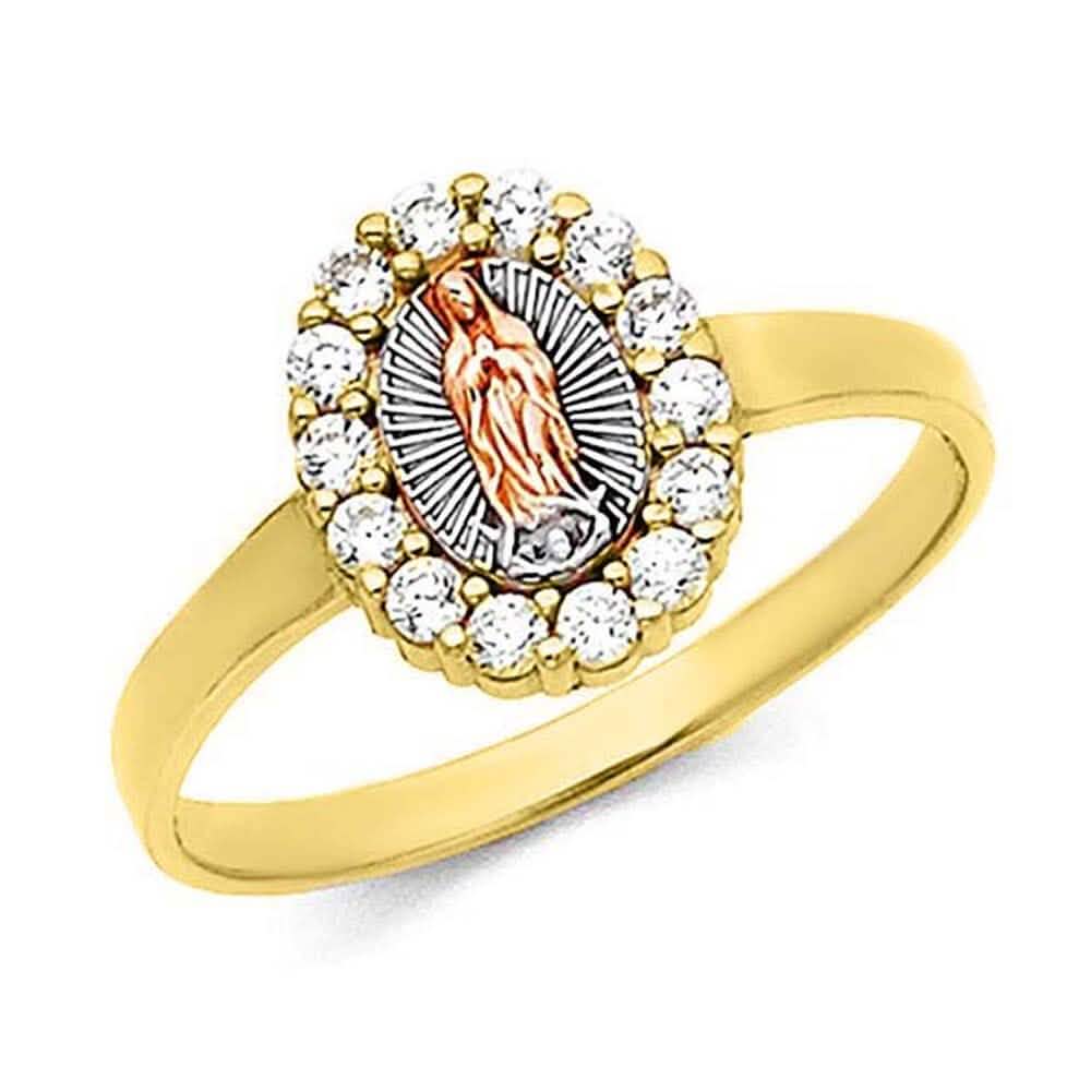 18kt Gold Plated Marry Simulated Diamond Ring 1