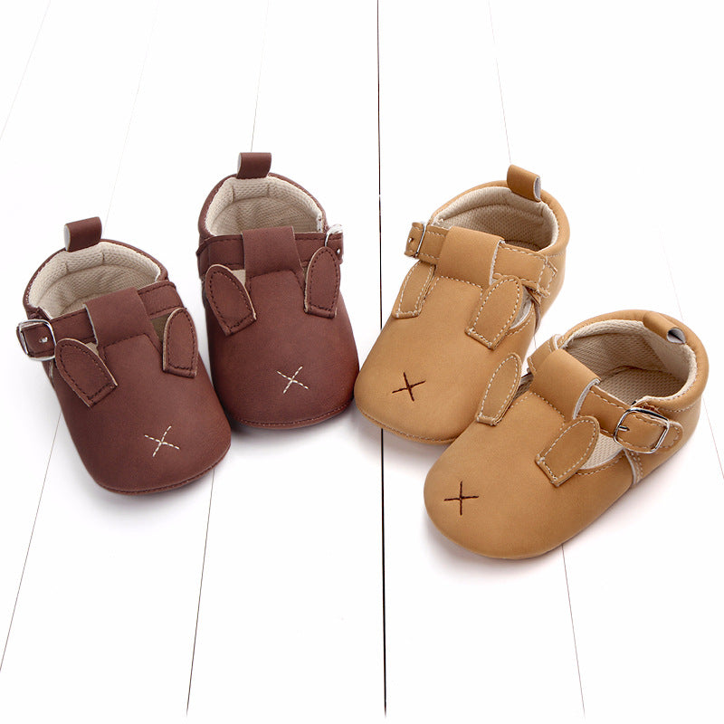 Spring and autumn cartoon animal baby shoes matte leather non-slip soft bottom baby shoes wholesale 0884 2