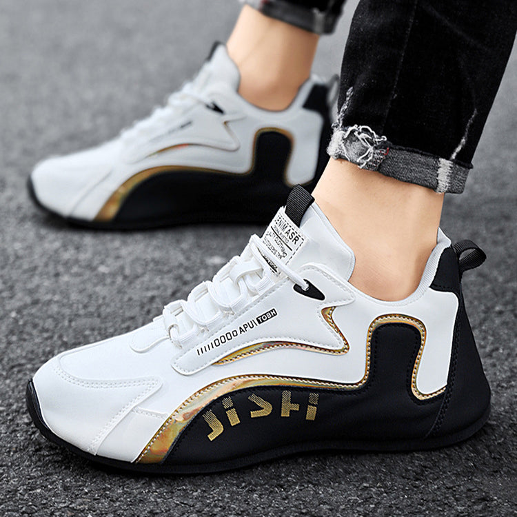 Fashion Colorblock Lace-up Sneakers For Men Breathable Low-top Dad Shoes Running Walking Sports Shoes 2
