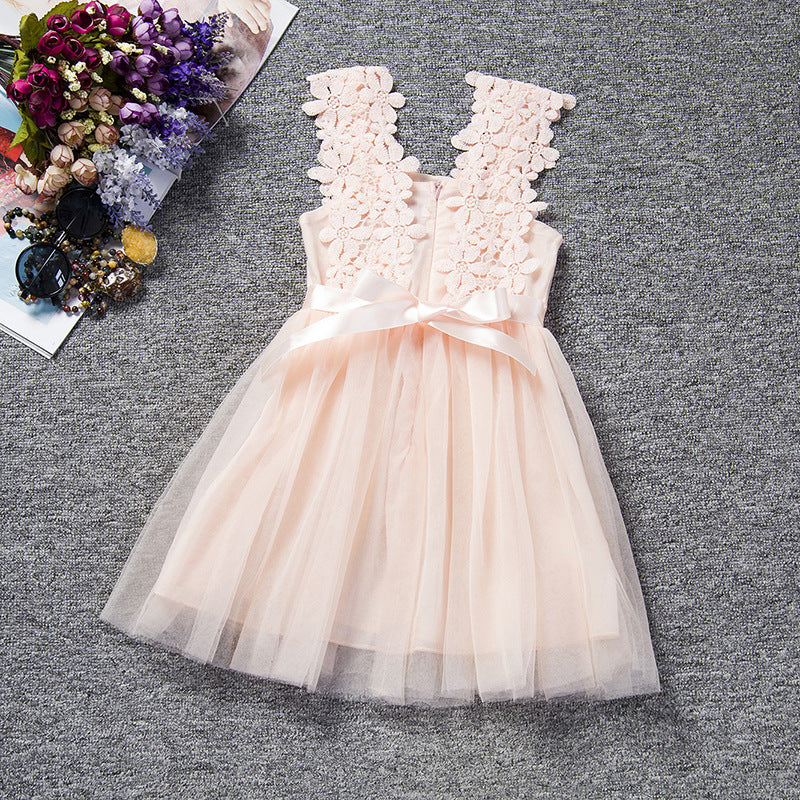 Spring And Summer Children's Sling Lace Little Girl Dress 2