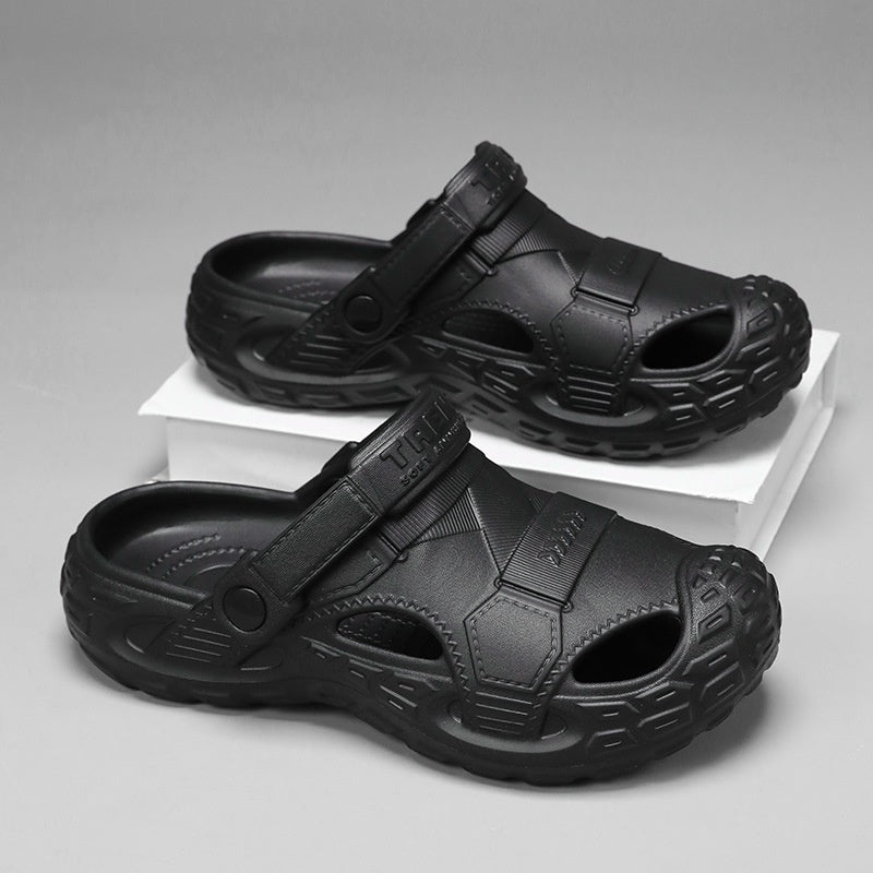 Mens Summer Outdoor Non-Slip Soft-Soled Closed-Toe Beach Clog Shoes 4