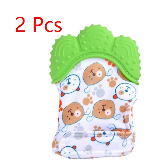 Baby teether baby anti-bite silicone molar gloves children's sound toys 27