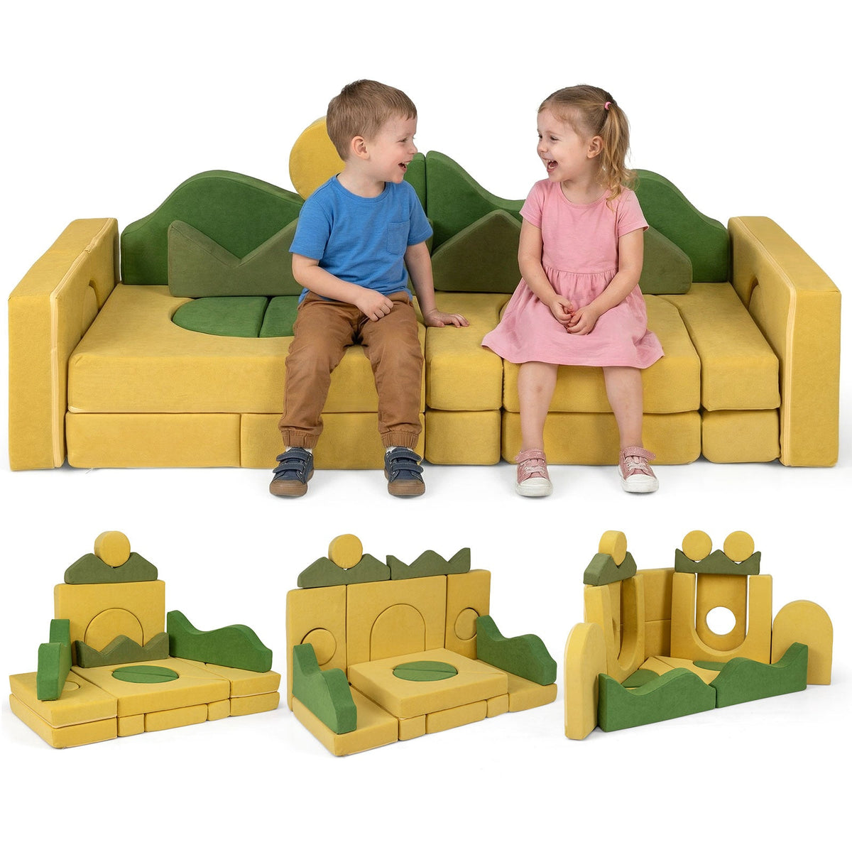 19 Pieces Modular Kids Play Couch for Inspiring Creativity 4