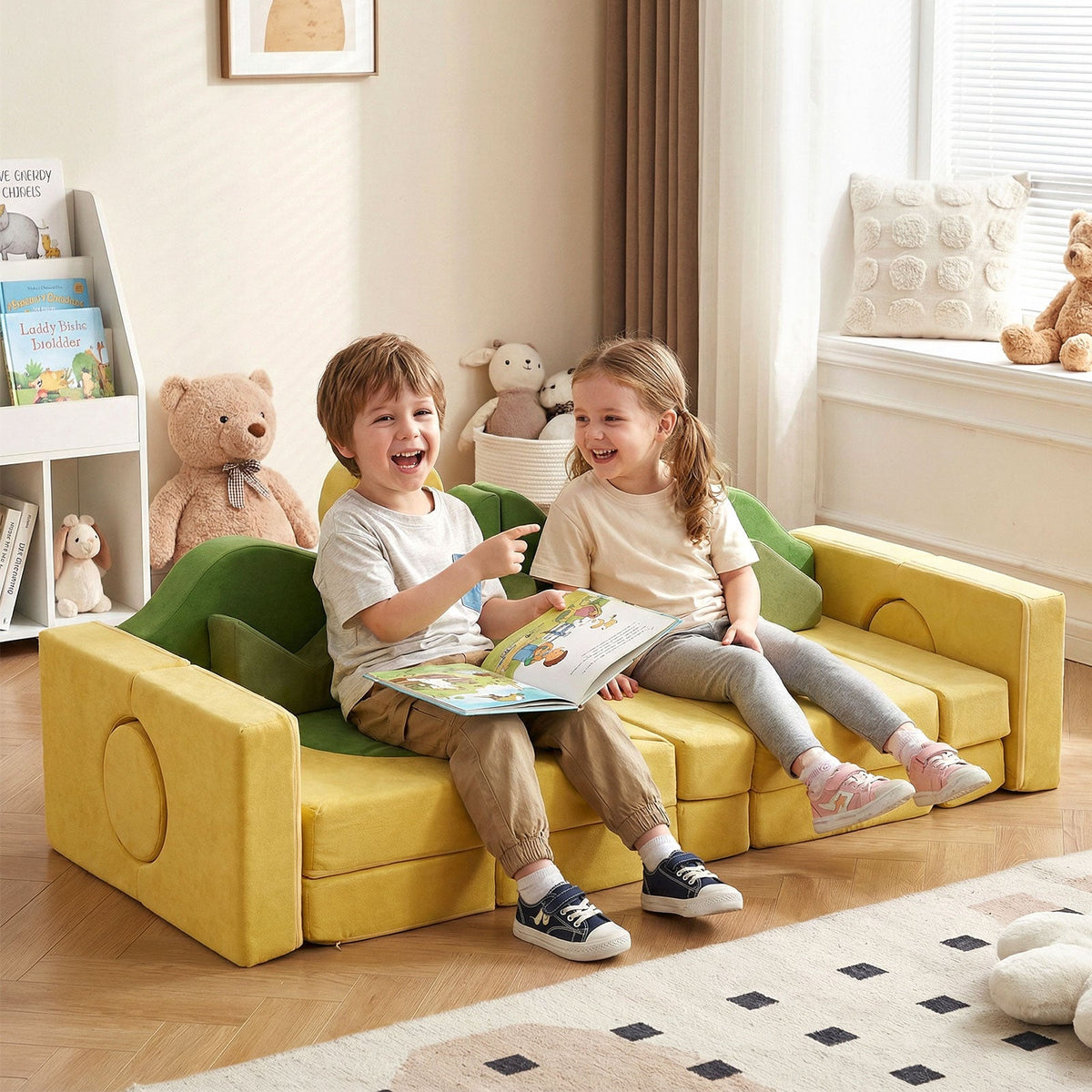 19 Pieces Modular Kids Play Couch for Inspiring Creativity 1