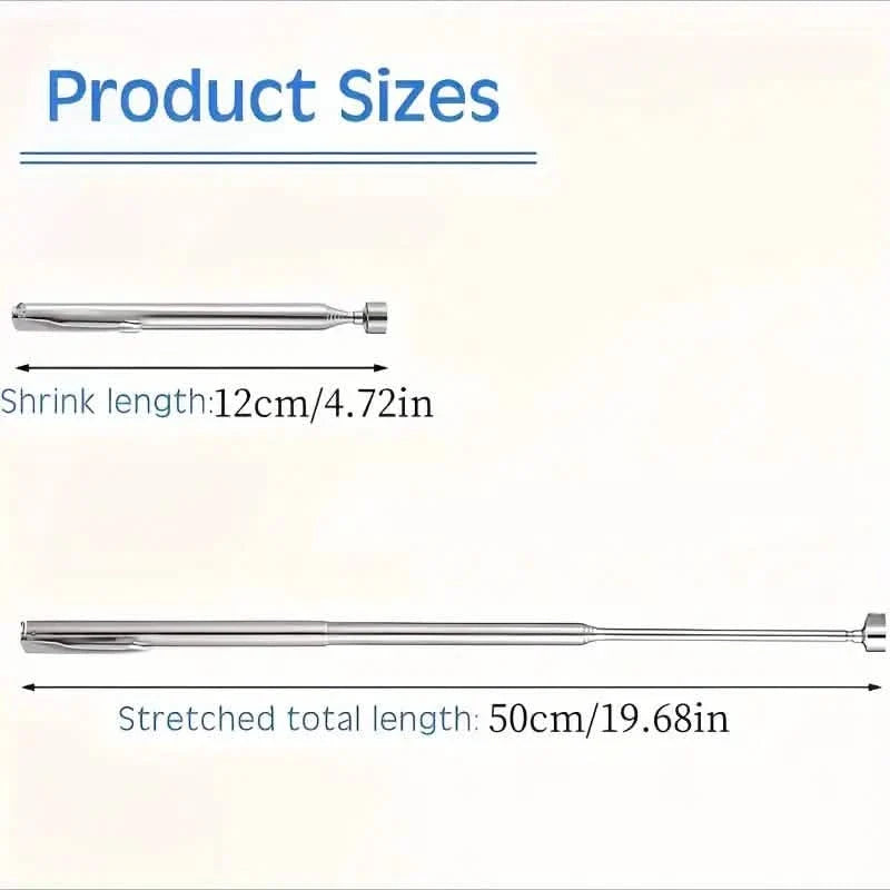 3-in-1 Telescopic Magnetic Grabber Tool – Stainless Steel, Non-Electric 4