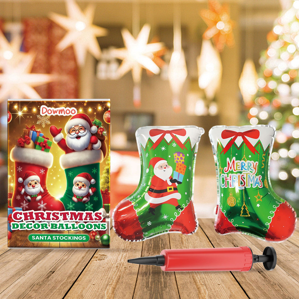 Christmas Balloons Balloon Standing Santa Claus Reindeer Christmas Tree Event Atmosphere Arrangement 2