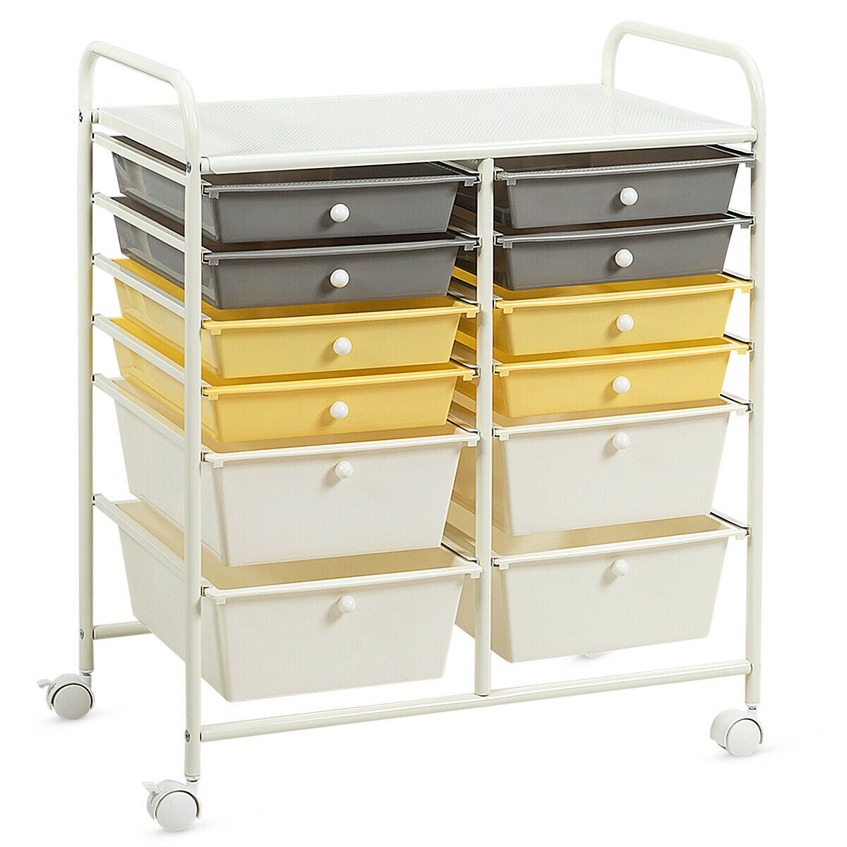 12 Storage Drawer Organizer Bins Rolling Cart 19