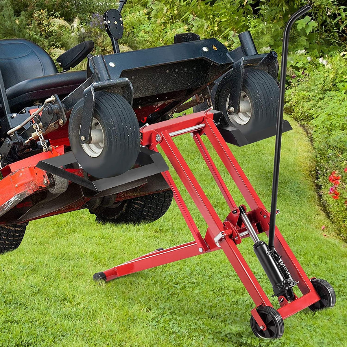 Hydraulic Lawnmower Lift Jack for Tractors and Zero Turn Riding Lawn Mowers 1