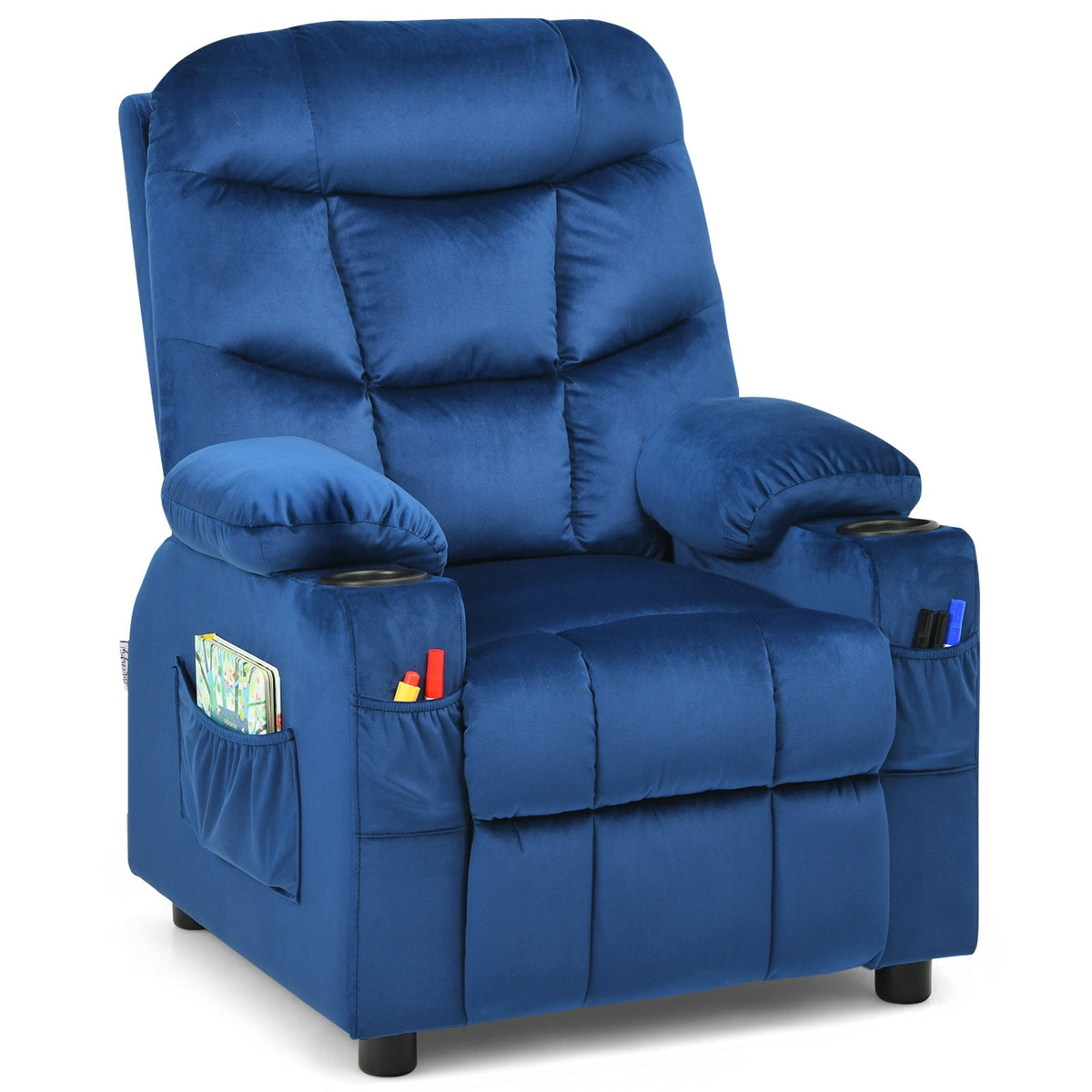 Kids Recliner Chair with Cup Holder and Footrest for Children 14