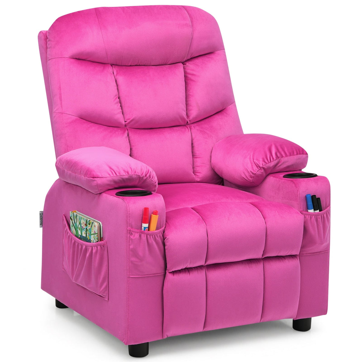Kids Recliner Chair with Cup Holder and Footrest for Children 17
