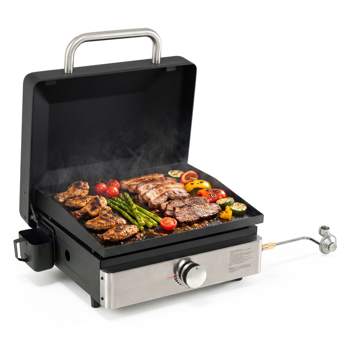 Portable Gas Griddle 1-Burner with Ceramic Non-Stick Plate 3