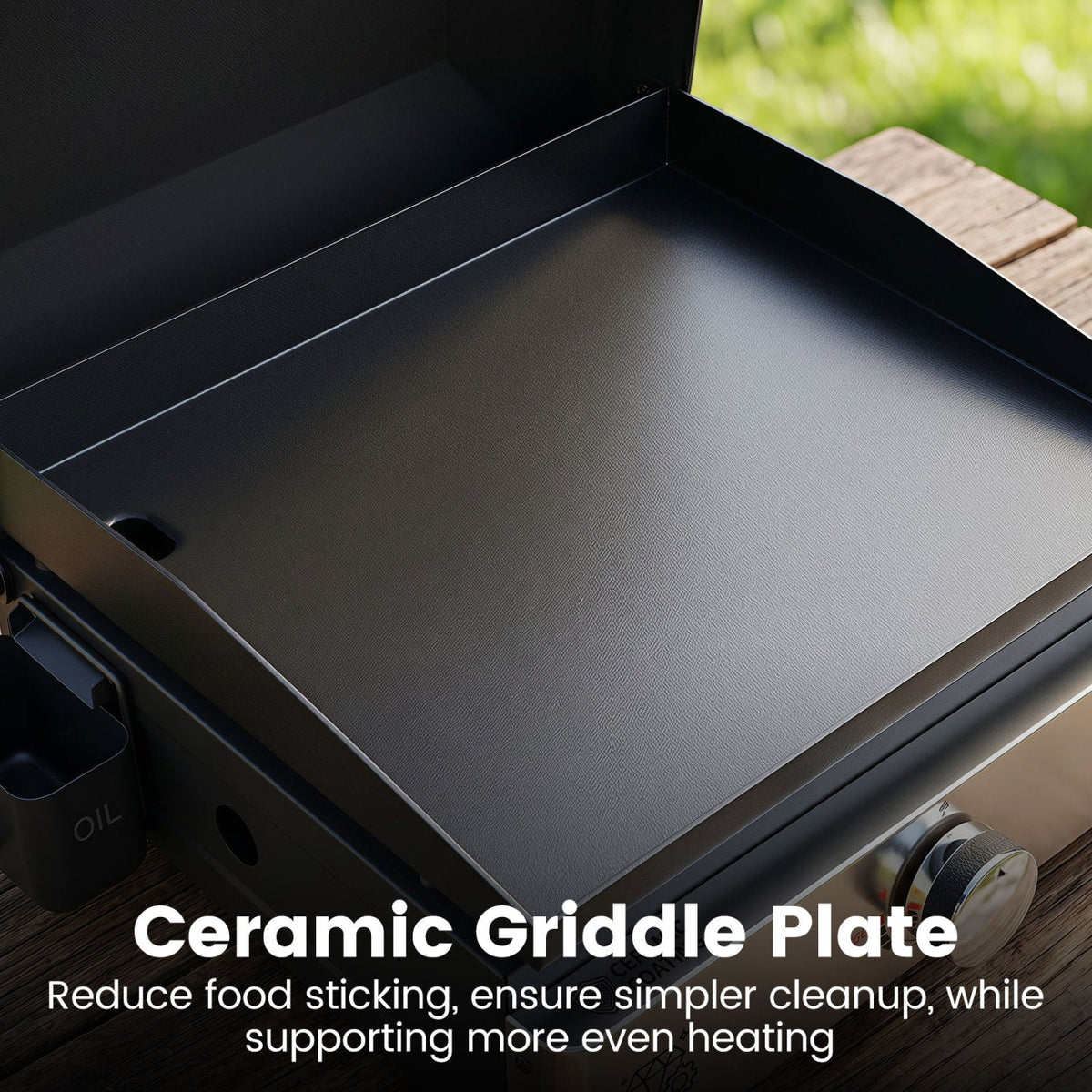 Portable Gas Griddle 1-Burner with Ceramic Non-Stick Plate 8