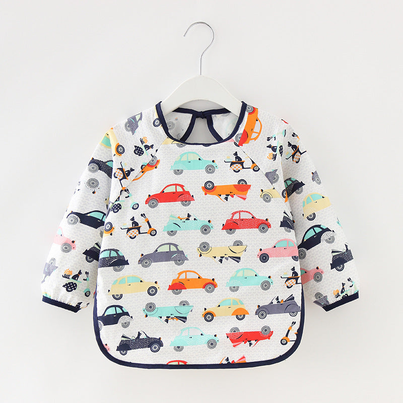 Baby Dinner Coverall Bib Spring And Autumn Long Sleeve Apron 5