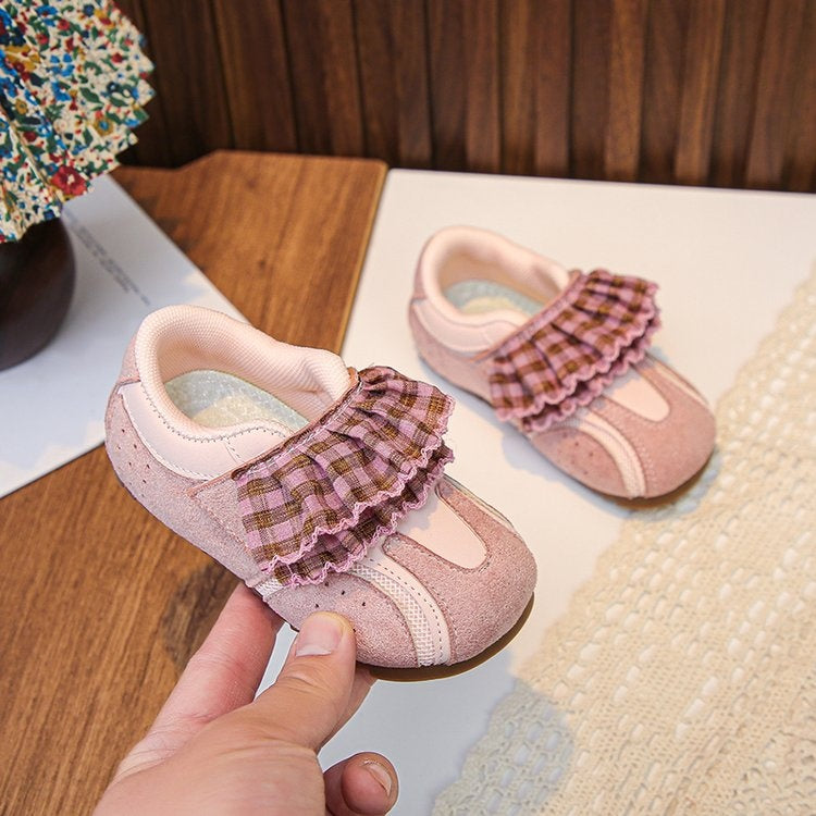 2026 Spring And Autumn New Arrival Girls' Sneakers, Soft Non-slip Breathable Casual Running Shoes, Stylish Versatile Kids' Retro Sport Shoes 3
