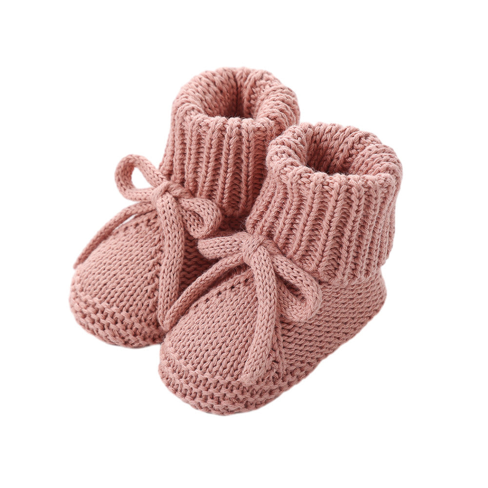 Bow-tie Strap Knitted Toddler Shoes 11