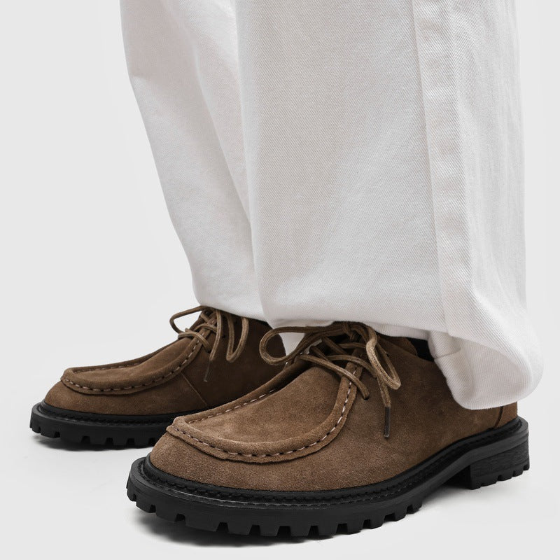 Retro Thick-soled Lace-up Casual Shoes 4