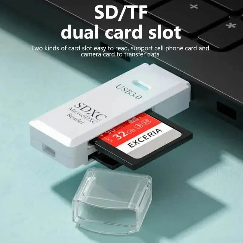 2-in-1 Multi Card Reader USB 3.0 Micro SD TF Card Memory Flash Drive Adapter 6