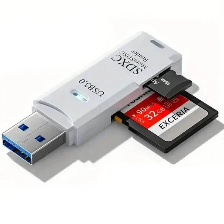 2-in-1 Multi Card Reader USB 3.0 Micro SD TF Card Memory Flash Drive Adapter 1