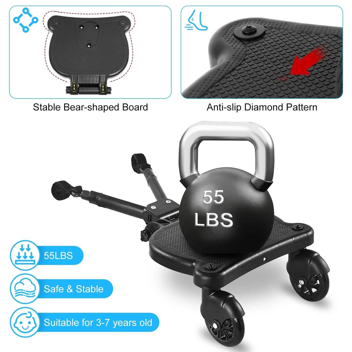 2-in-1 Universal Stroller Board 8