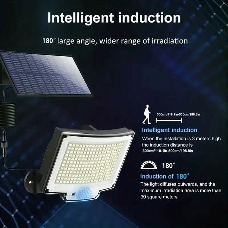 2-Pack: 228 LED Outdoor Split Solar Wall Lights 8