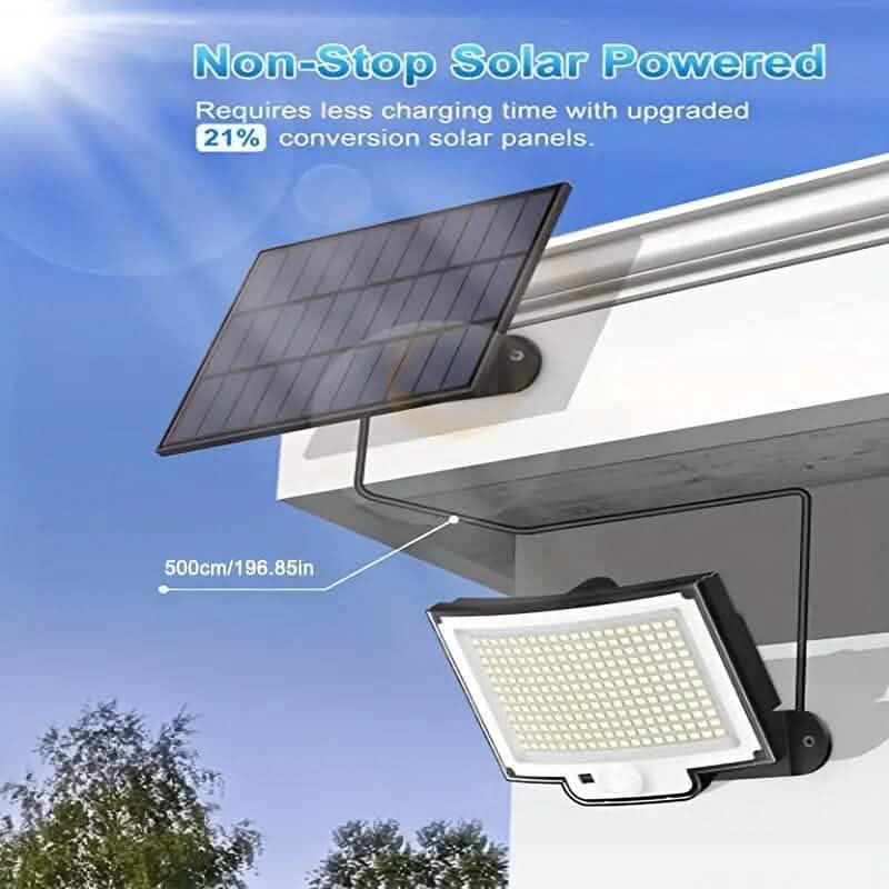 2-Pack: 228 LED Outdoor Split Solar Wall Lights 5