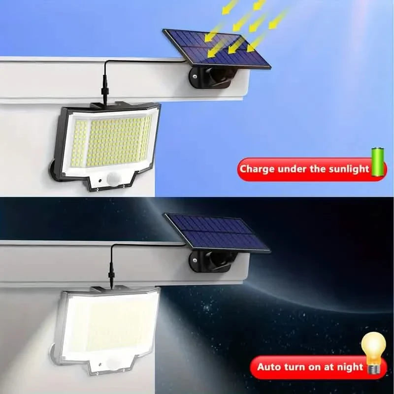 2-Pack: 200-LED/3Modes Upgraded Split Solar Motion Sensor Light Outdoor with Remote 7