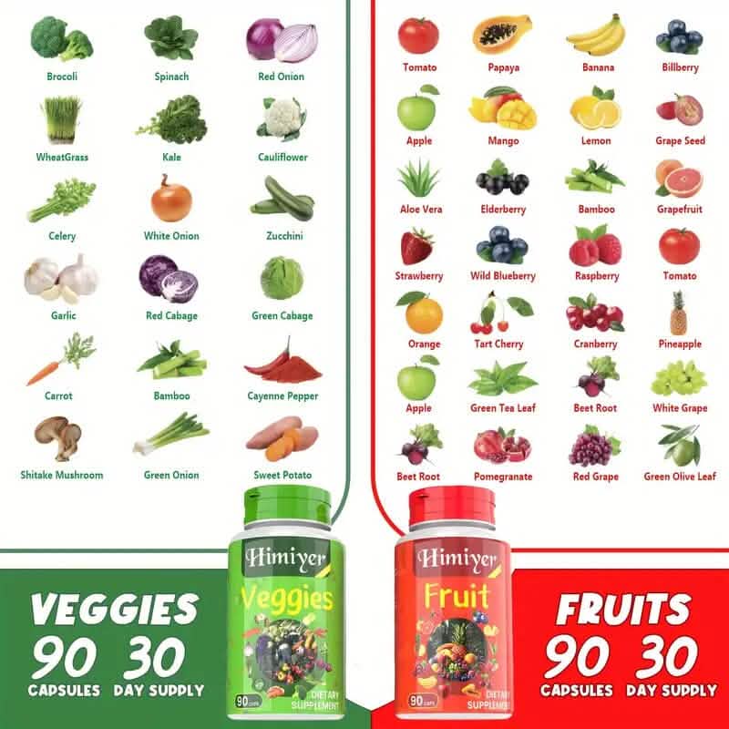2-Pack: 90-Day Fruit and Veggie Supplements Bundle 3