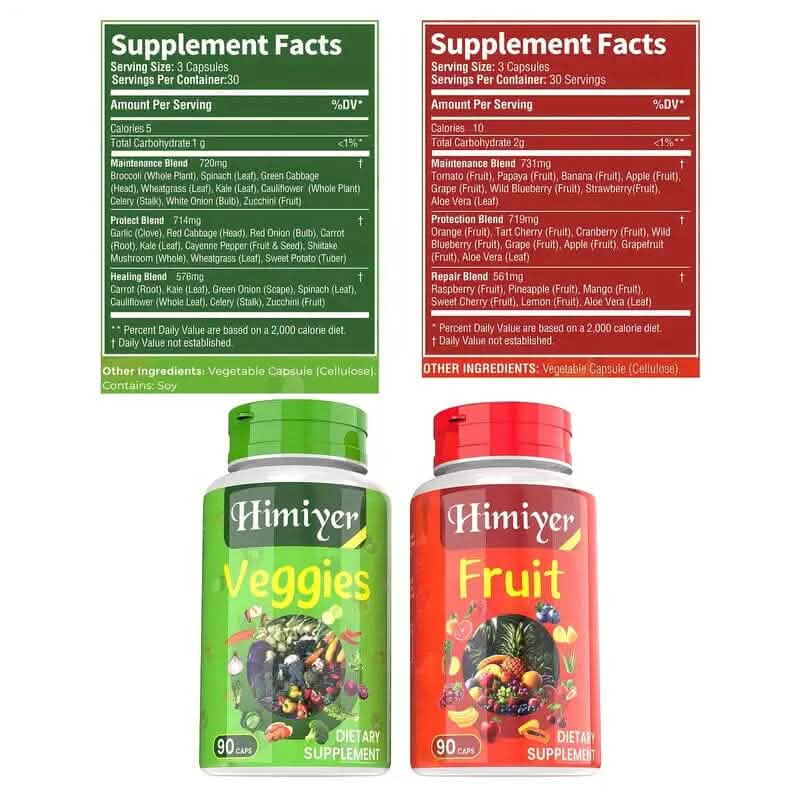 2-Pack: 90-Day Fruit and Veggie Supplements Bundle 4