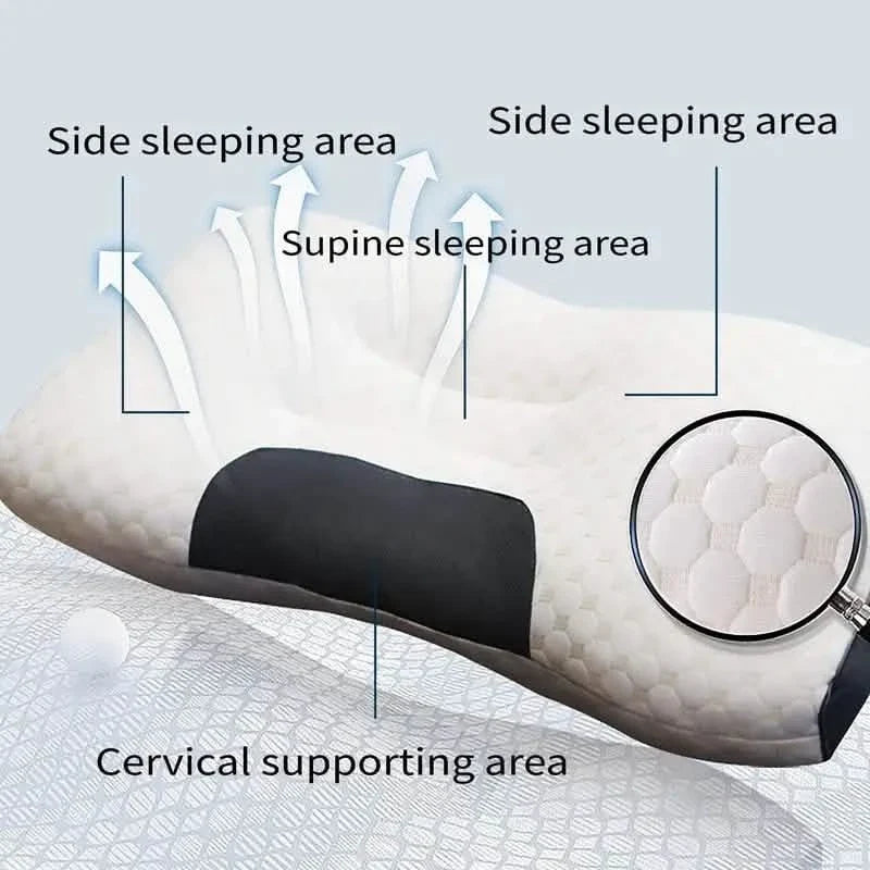 Knitted Antibacterial Cotton Massage Neck Pillow with Removable Cover 9