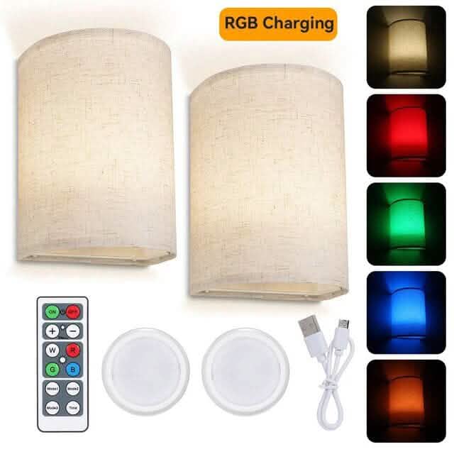 2-Pack: Magnetic Wireless Wall Sconce Lighting 4