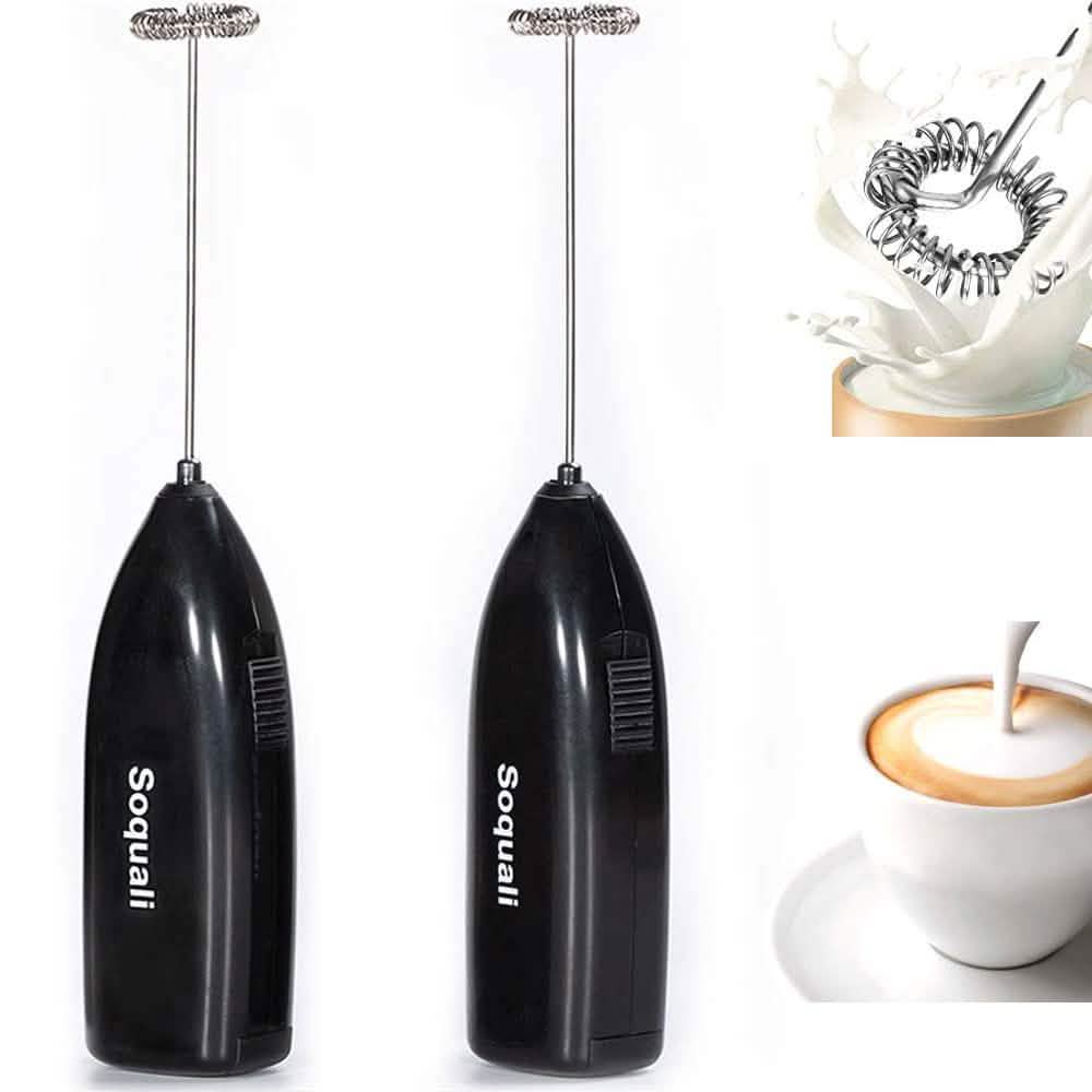 2-Pack: Milk Frother Handheld Battery Operated 1