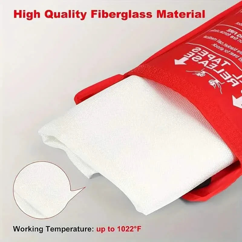 2-Pack: Premium Fiberglass Fire Blankets - Heat-Resistant, Compact and Reusable 8