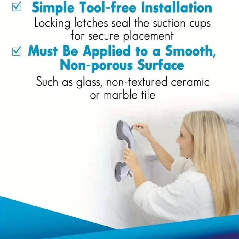 2-Pack: Shower Handle Grab Bars For Bathtubs And Showers 5