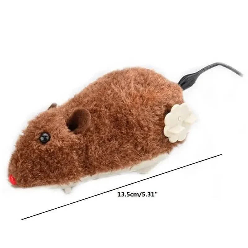 2-Pack: Wind Up Interactive Plush Mouse Toy 5