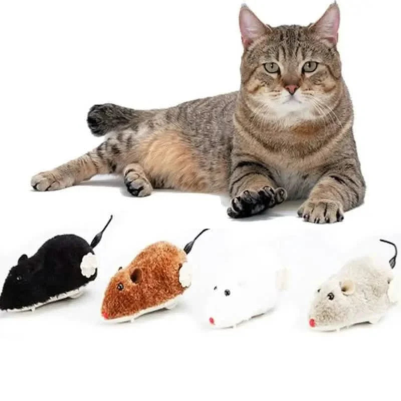 2-Pack: Wind Up Interactive Plush Mouse Toy 2