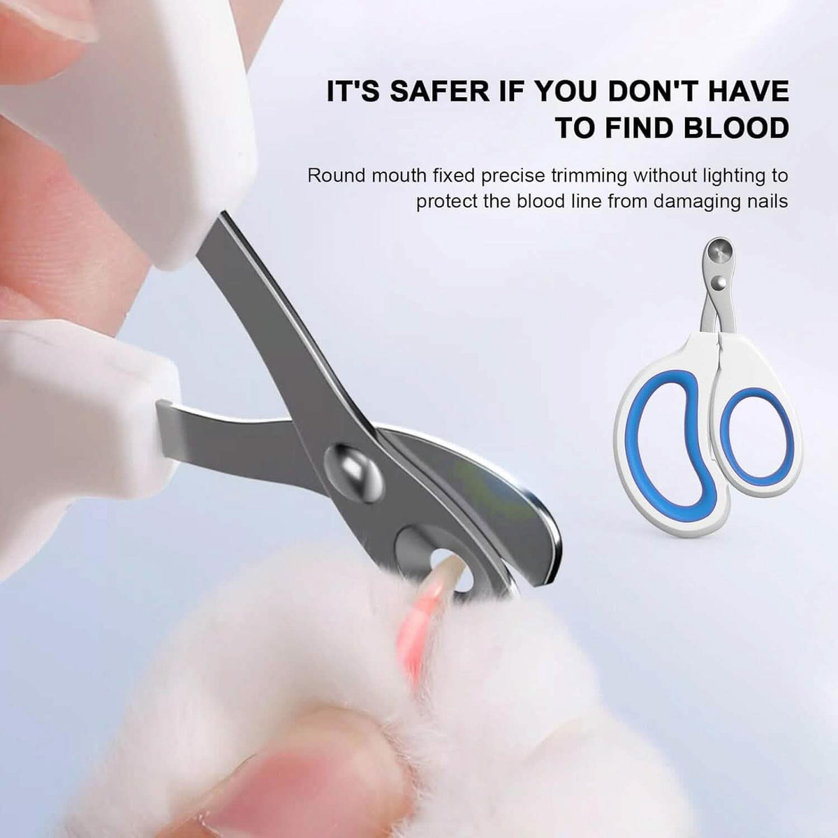 2-Piece: Easy-Grip Stainless Steel Cat Nail Clippers 5