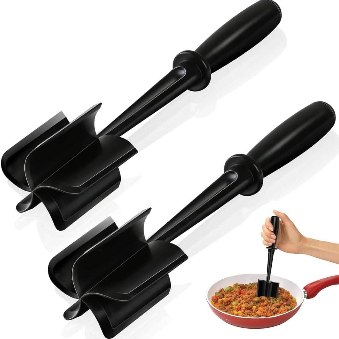 2-Piece Set: Heat-Resistant Nylon Meat Chopper Set 1