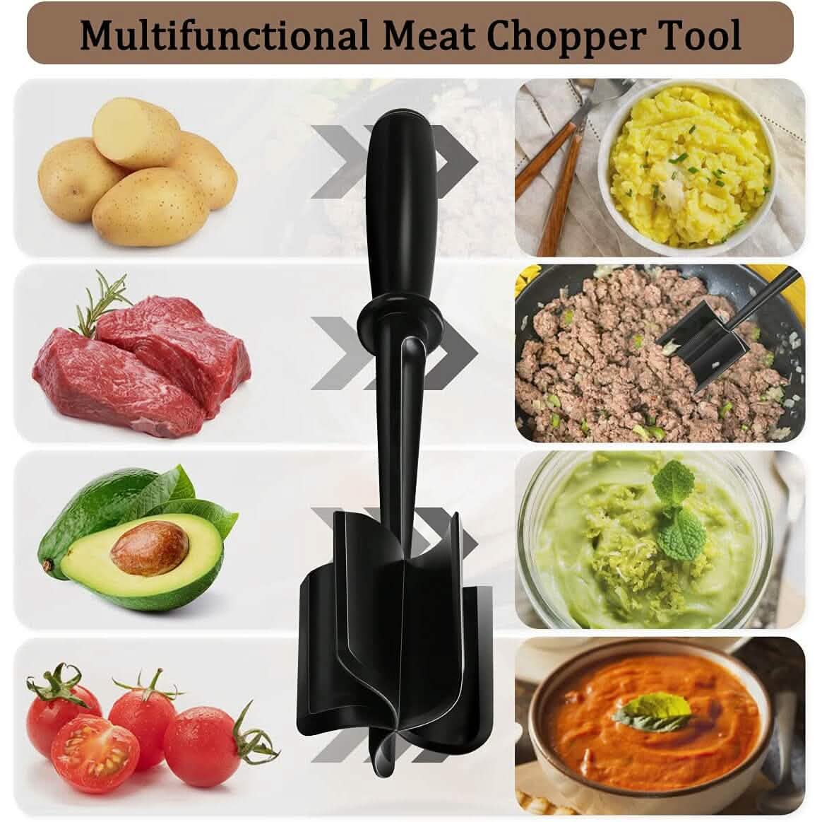 2-Piece Set: Heat-Resistant Nylon Meat Chopper Set 2