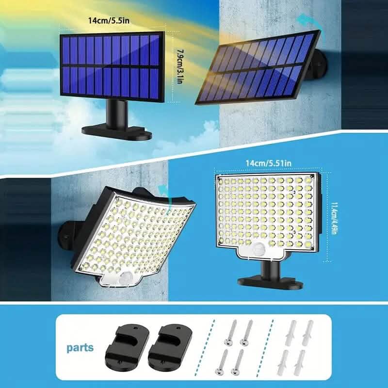 2-Pieces: 106 LED Solar Security Outdooor Lights 2