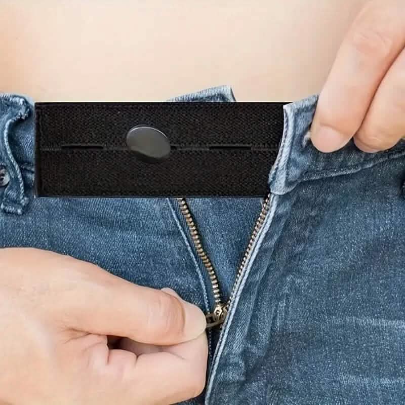 2-Pack: Black Interlocking Tape Waistband Extender Buttons for Jeans and Pants 5