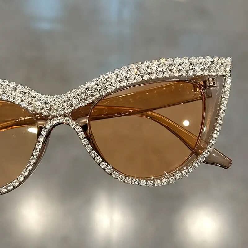 2-Pieces: Bling Rhinestone Cat Eye Sunglasses 5
