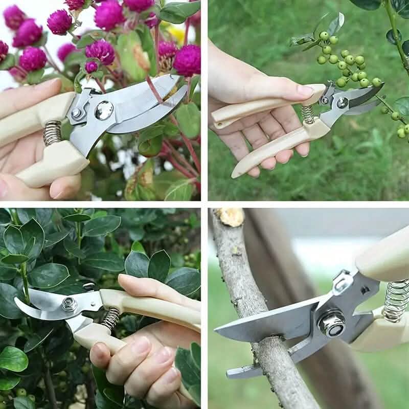 2-Pieces: Garden Pruning Shears Set Sharp Blades 8