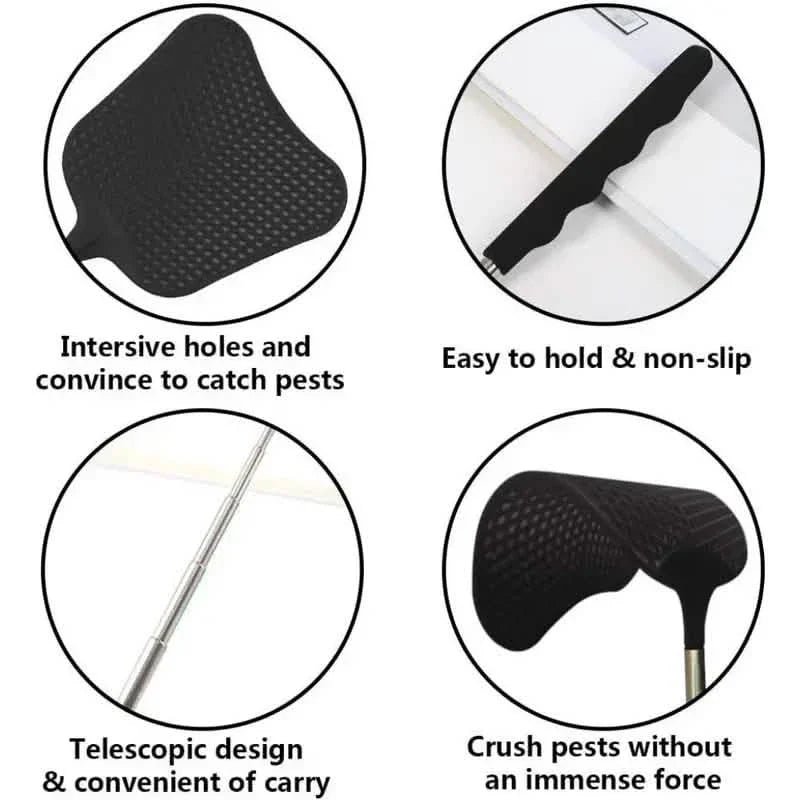 2-Pieces: Heavy Duty Telescopic Fly Swatter Set 12