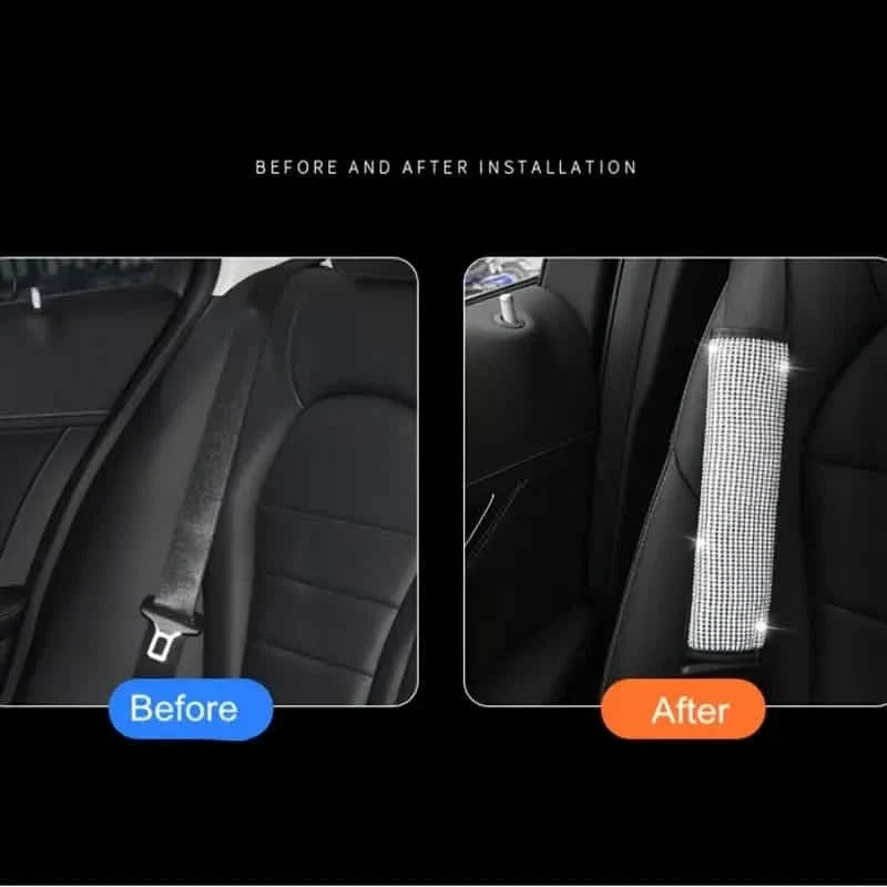 2-Pieces: Luxury Leather Seat Belt Protectors 5