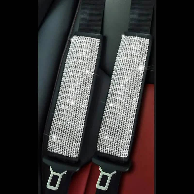 2-Pieces: Luxury Leather Seat Belt Protectors 1
