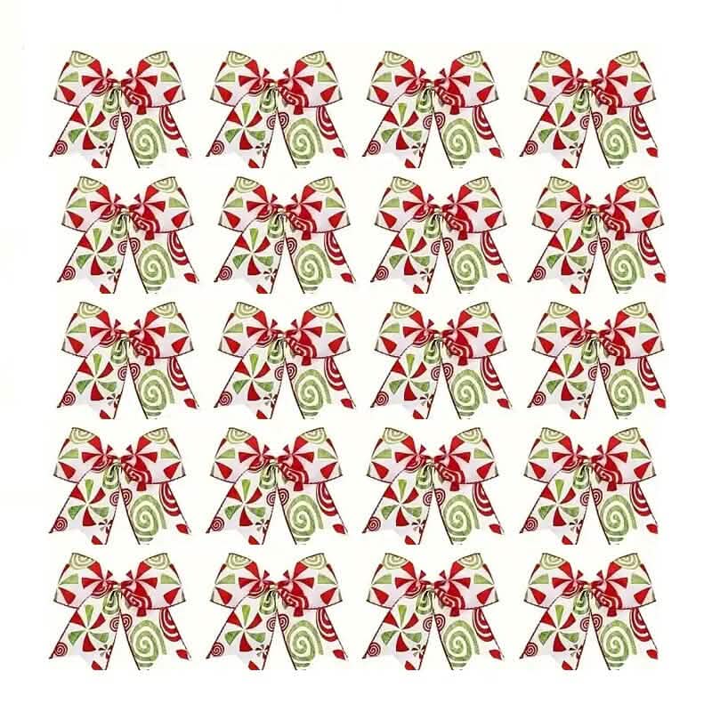 20-Pieces: Christmas Tree Bow Decorations 2