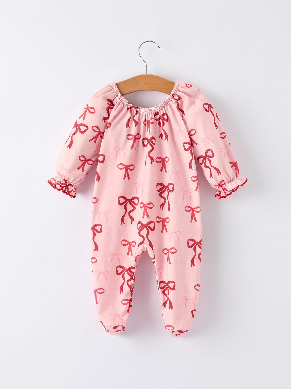 Bow Print Baby Girls Romper 7